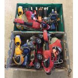 2 crates of Action Man bicycles, motorbikes and go karts.