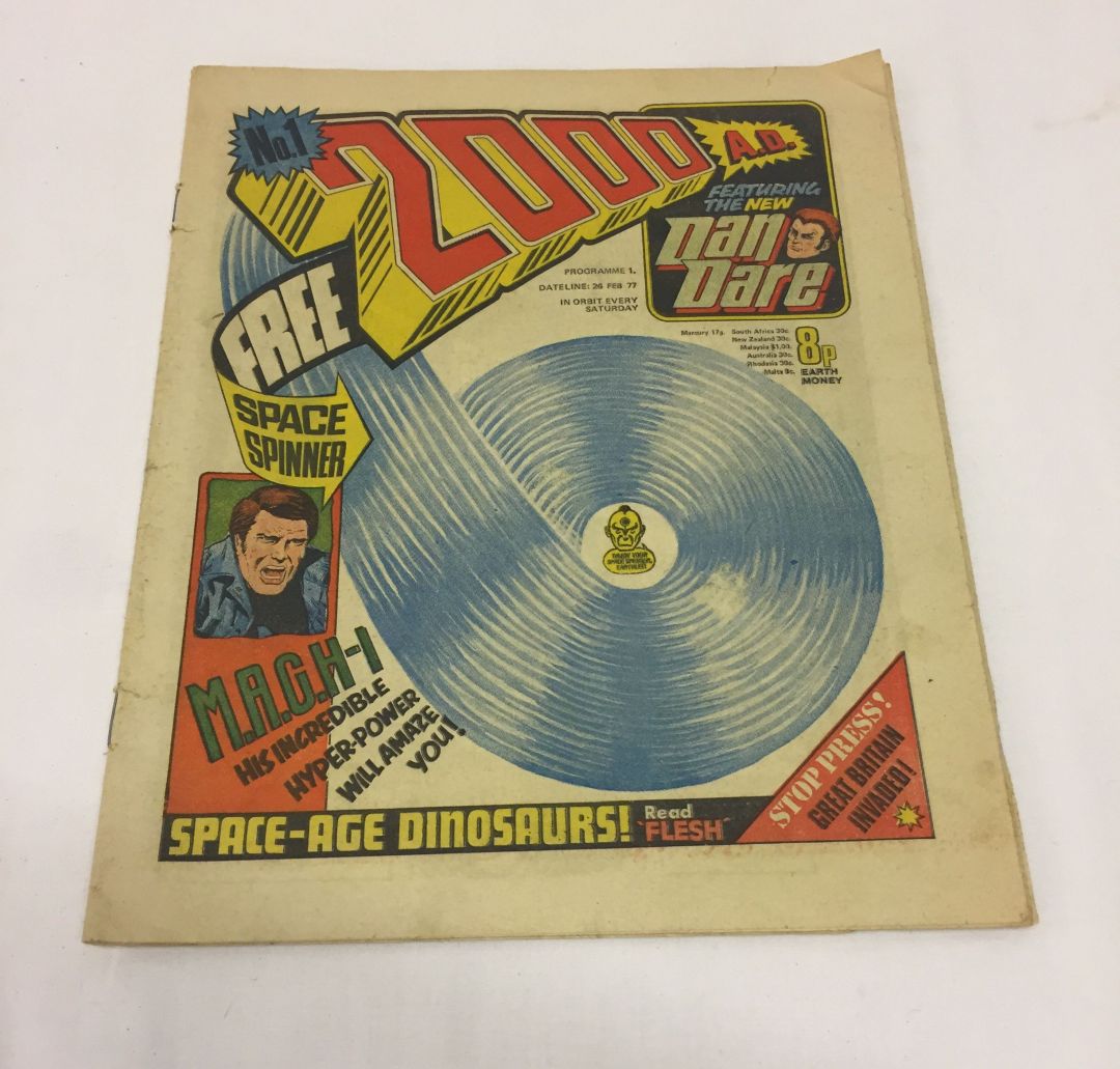 2000 A.D. Programme 1 comic. 26th Feb 1977, featuring the New Dan Dare.