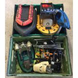 2 crates of Action Man boats, dingys, ski's and sledges.