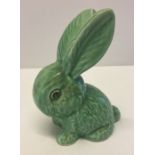 A Sylvac green rabbit ceramic figurine, model # 990.