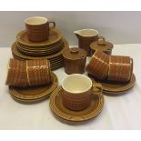 A 1970s Hornsea 'saffron' tea set comprising: 6 dinner plates, 6 tea plates, 6 cups & saucers,