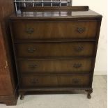 A vintage 4 drawer chest of drawers 79cm wide x 91cm tall.
