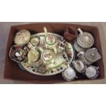 A quantity of ceramics to include Royal Cauldron part coffee set and meat plates.