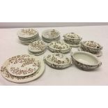 A Ridgways child's miniature dinner service circa 1881 of 'Maiden Hair Fern' pattern.