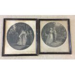 2 framed & glazed engravings by T. Stothard late 18th century. 1) Catherine Parr. 2) Prince of