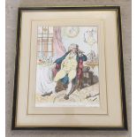 A Limited Edition print after James Gillray "A Voluptuary Under the Horrors of Digestion". 946/2500.