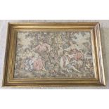 A framed & glazed tapestry in gilt frame of classical design.