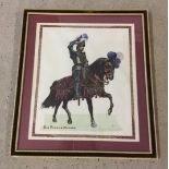 A watercolour of knight in armour. Sir Patrick Mercer by Edward Lloyd Bryant. Framed & glazed. 30