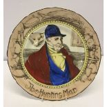 A Royal Doulton hand painted 'The Hunting Man' plate. 27cm diameter.