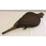 Vintage wooden and leather bellows (some damage to leather but still functional).