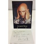 A signed colour postcard of Richard O'Brien from The Rocky Horror Picture Show together with a