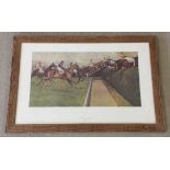 A framed & glazed Cecil Alden print numbered 16/800 and dated 1988. 'The Grand National - The