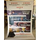 A very large double sided film poster 'The Big Short' Brad Pitt, Christian Bale, Ryan Gosling and