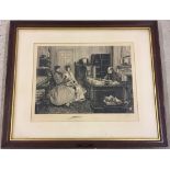 W. Dendy Sadler engraving signed in pencil. Dated 1894. 35 x 49cm framed and glazed