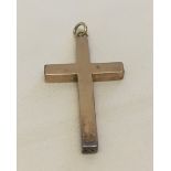 A 9ct gold cross shaped pendant. Hallmarked London 1960, total weight approx 2.6g.
