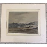 Arthur E. Davies R.B.A. R.C.A. Watercolour sketch of Outlane Moor, Huddersfield. Signed & dated 1968