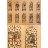 10 religious window designs. Watercolour over photograhic prints. T.W. Camm Studio Board size 39 x