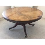 A large Georgian / Victorian circular dining table. Approx 130cm diameter.