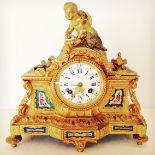 A 19th century, Cresson of Paris, ormolu clock. Measures 28cm tall x 28cm wide.