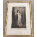 20th century mezzotint of a lady. Signed in pencil Arthur B Brook, with embossed gallery stamp. Gilt