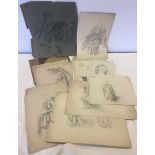 Florence Camm, 20 pencil drapery studies. 18 signed and dated.