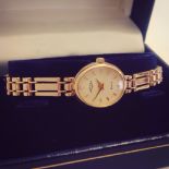Ladies 9ct gold Rotary 'Elite' watch. Total weight approx 15.2g. Needs a new battery.