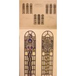 Watercolour - suggestions for Apse Window, Methodist Church Hall, Stoneleigh, nr. Epsom. Florence