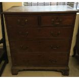 A Georgian 2 over 3 mahogany chest of drawers.