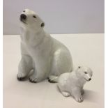 2 ceramic Branksome Polar Bears figurines.