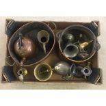 A quantity of brass & metalware items.