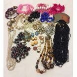 A quantity of vintage costume jewellery.