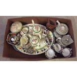 A quantity of ceramics to include Royal Cauldron part coffee set and meat plates.