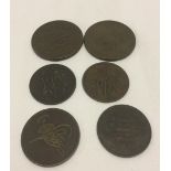 6 Egyptian Para's dating from 1862-1869.
