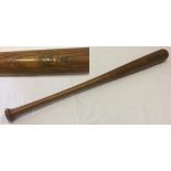 A Hillerich & Bradshy US Army baseball bat.