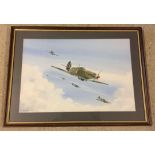 John Howell military aircraft watercolour Hawker Hurricane Mk1 No257 Squadron. Signed lower left 31