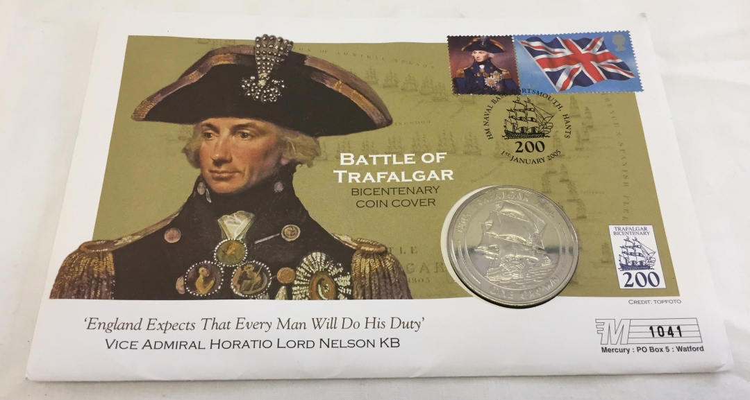 A 2005 Battle of Trafalgar Bicentenary coin cover.