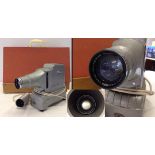 A vintage German projector Will Wetzlar 'Gnome' with 2 lenses 1:3:5/150 and 1:2:8/85.