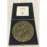 A medallion to commemorate 600 years of Alliance between England & Portugal.