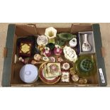 A box of mixed ceramics.