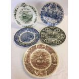 A small collection of commemorative plates to include Alfred Meakin and Wood & Sons.