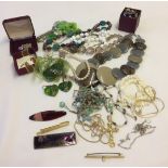 A box of costume jewellery