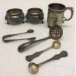 7 pieces of silver plated ware.