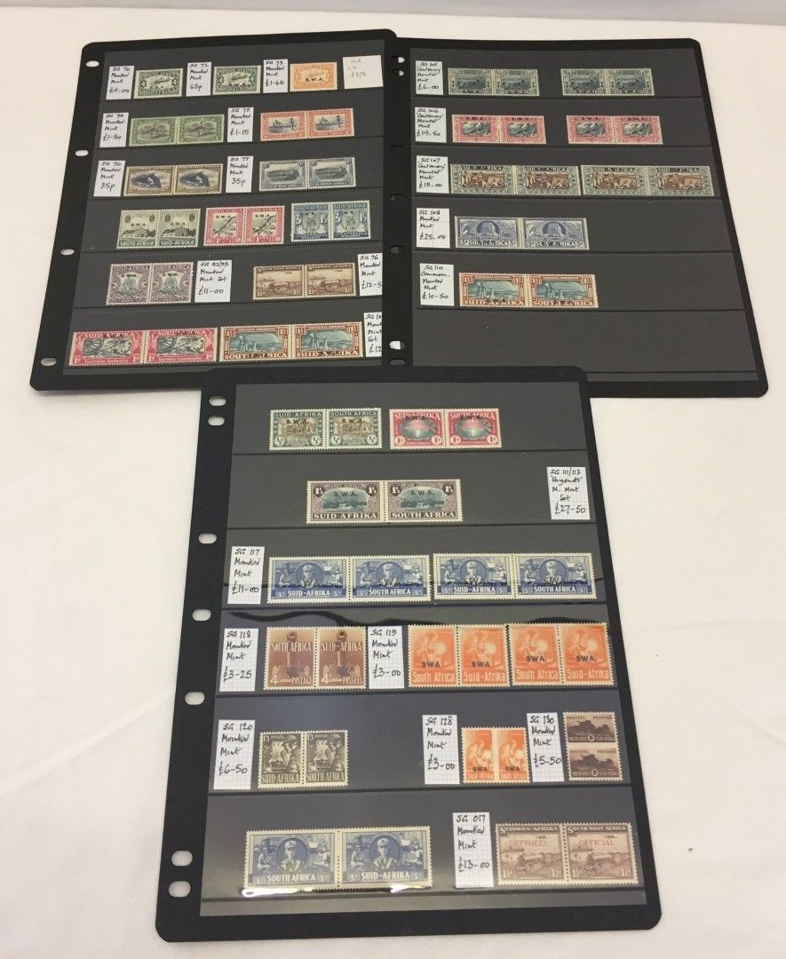 South West Africa George VI stamp collection.