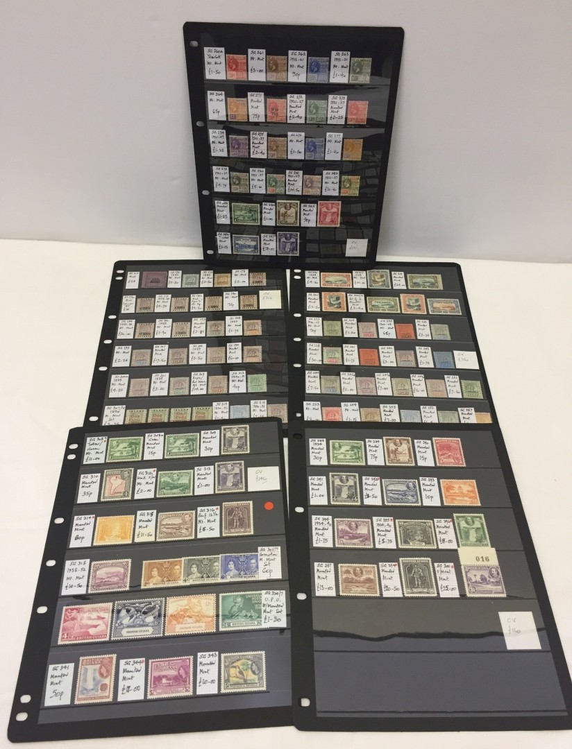 British Guiana all reigns stamp collection.