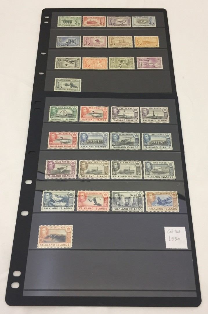 Falkland Islands George VI stamp collection.