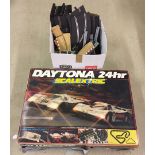 Scalextric Daytona 24 hr set with unboxed Formula 1 set. With 4 cars