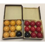 2 boxed sets of small bagatelle balls