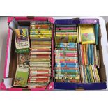 2 boxes of vintage Enid Blyton hardback and paperback books together with some from other authors.