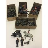 A quantity of vintage lead toy soldiers to include Britains & Hill & Co.