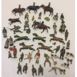A quantity of lead toys/figurines.